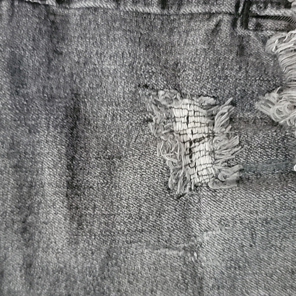 Free People We The Free Black Grey Denim Shorts 26 Curvy *Free With Purchase* - Picture 6 of 7